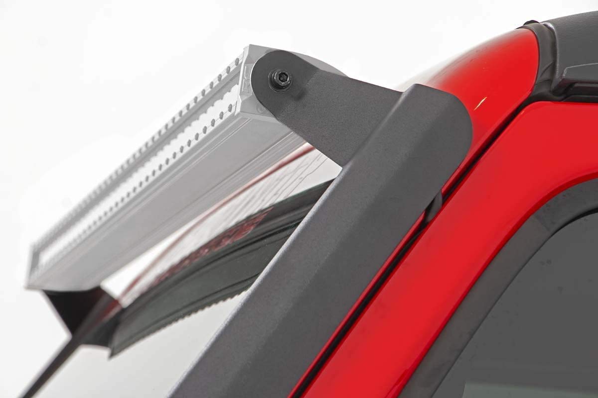 50" Rough Country Upper Windshield Mounting Brackets for 18-22 Jeep JL/JT- 70063