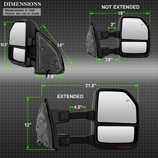 Telescoping Xtune Mirrors (MIR-FDSD99S-G4-PW-RSM-SET)