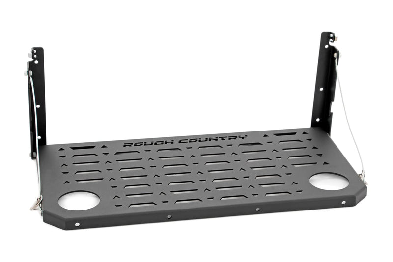 Rough Country Tailgate Folding Table for 2007-2018 Jeep Wrangler JK - 10630 , Black