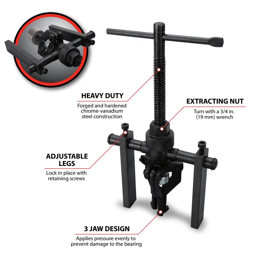 3-Jaw Performance Tool W89744 Pilot Bearing Puller