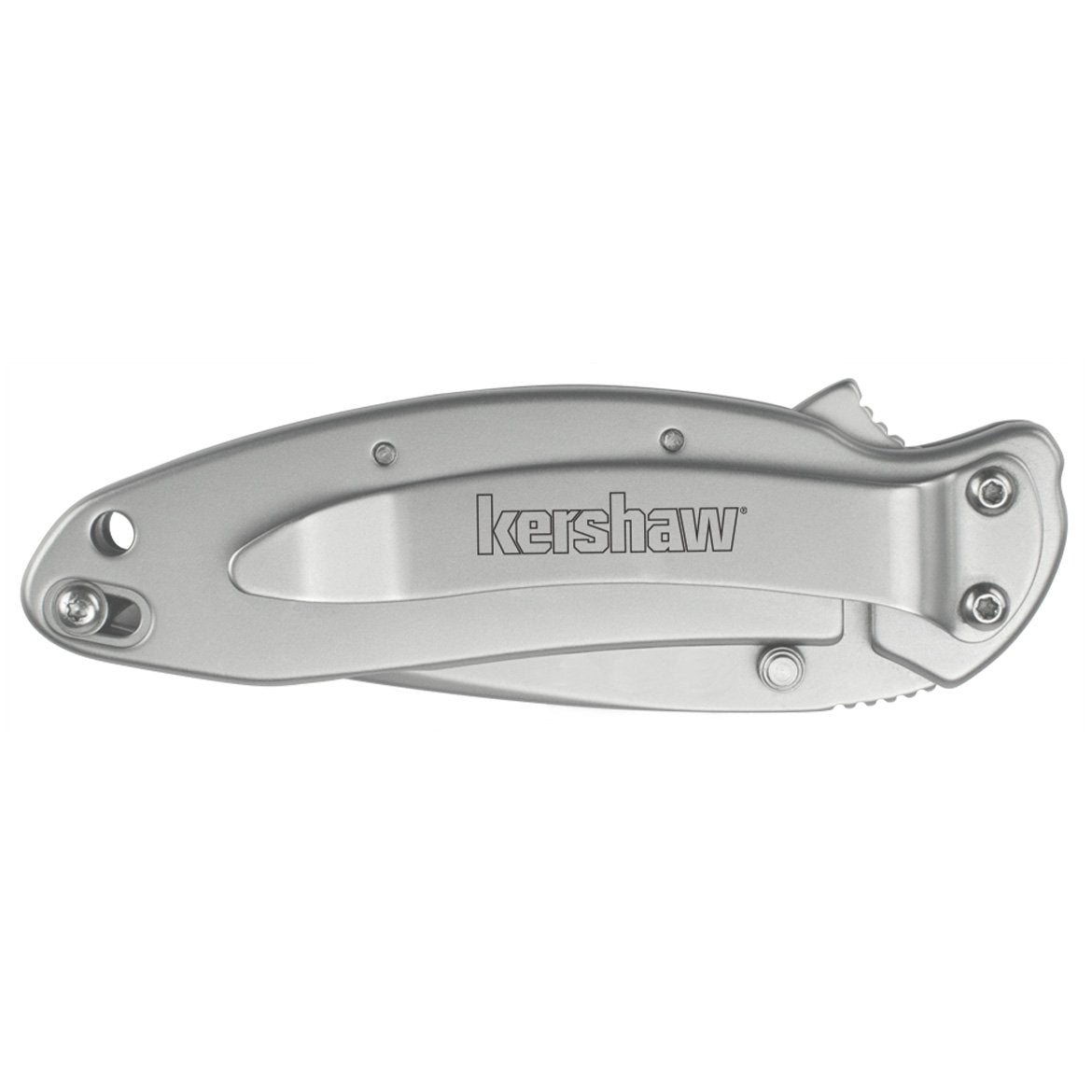 Kershaw Pocket Knife Scallion (1620FL); 2.4 420HC Stainless Steel Blade and 410 Steel Handle, Featuring SpeedSafe Assisted Opening, Flipper, Lanyard Hole, Secure Frame Lock and Tip Lock; 2.9 OZ.,Small