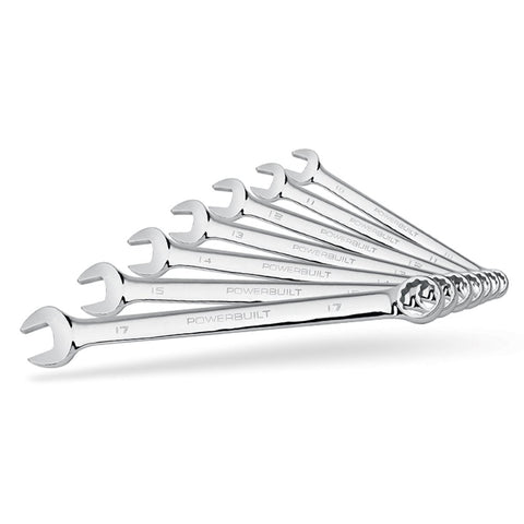640437 Powerbuilt Metric Long Pattern Combination Wrench, 7-Piece