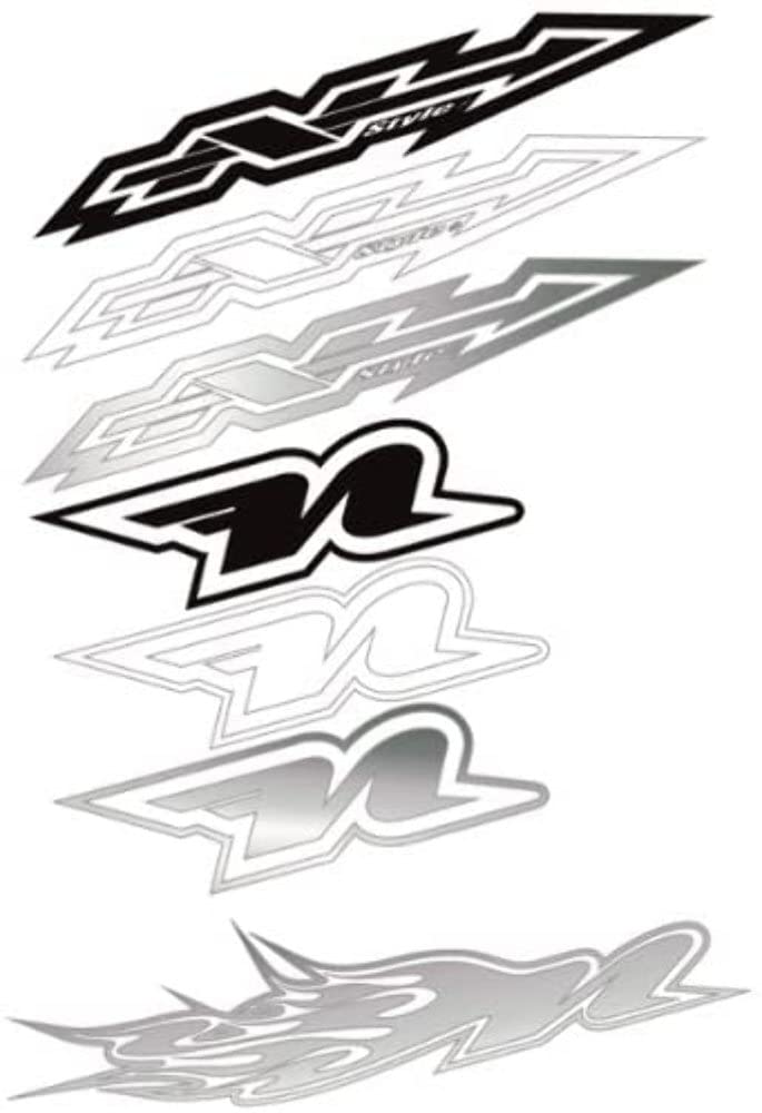 Flying N N-Style Decal Sheets Die Cut Black N30-1025