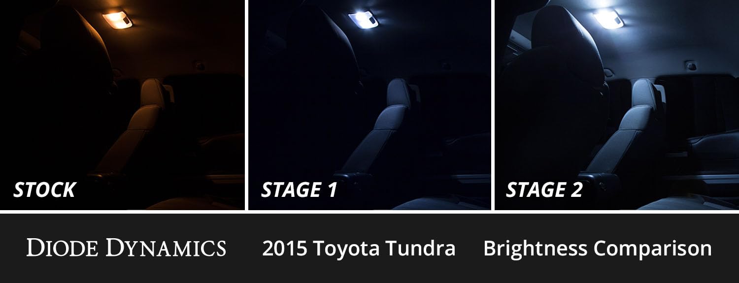 Diode Dynamics interior bulb pack LED compatible with Toyota Tundra 2014-2018, Stage 1