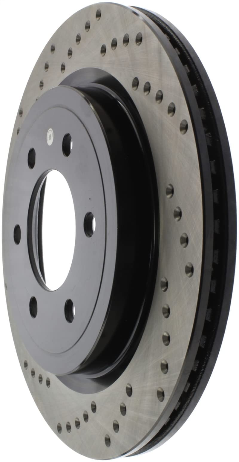 Right Stoptech 128.65153R Sport Cross Drilled Brake Rotor