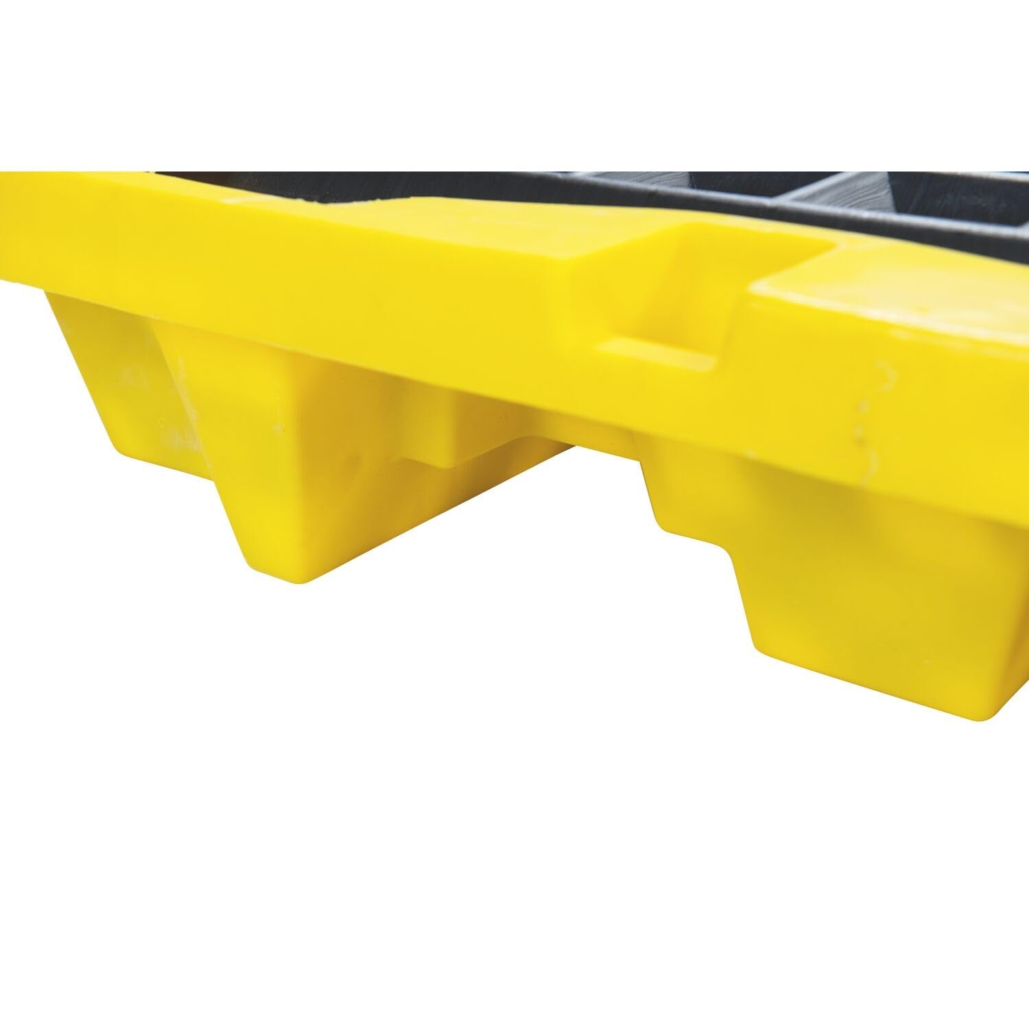 4 Drum Eagle Nestable Spill Containment Pallet with Drain and Forklift Pockets, 51.5"x51.5"x8", 66 Gallon Sump, 6,000 lbs. Load Capacity Secondary Containment Pallet, Made in USA, Yellow, 1646