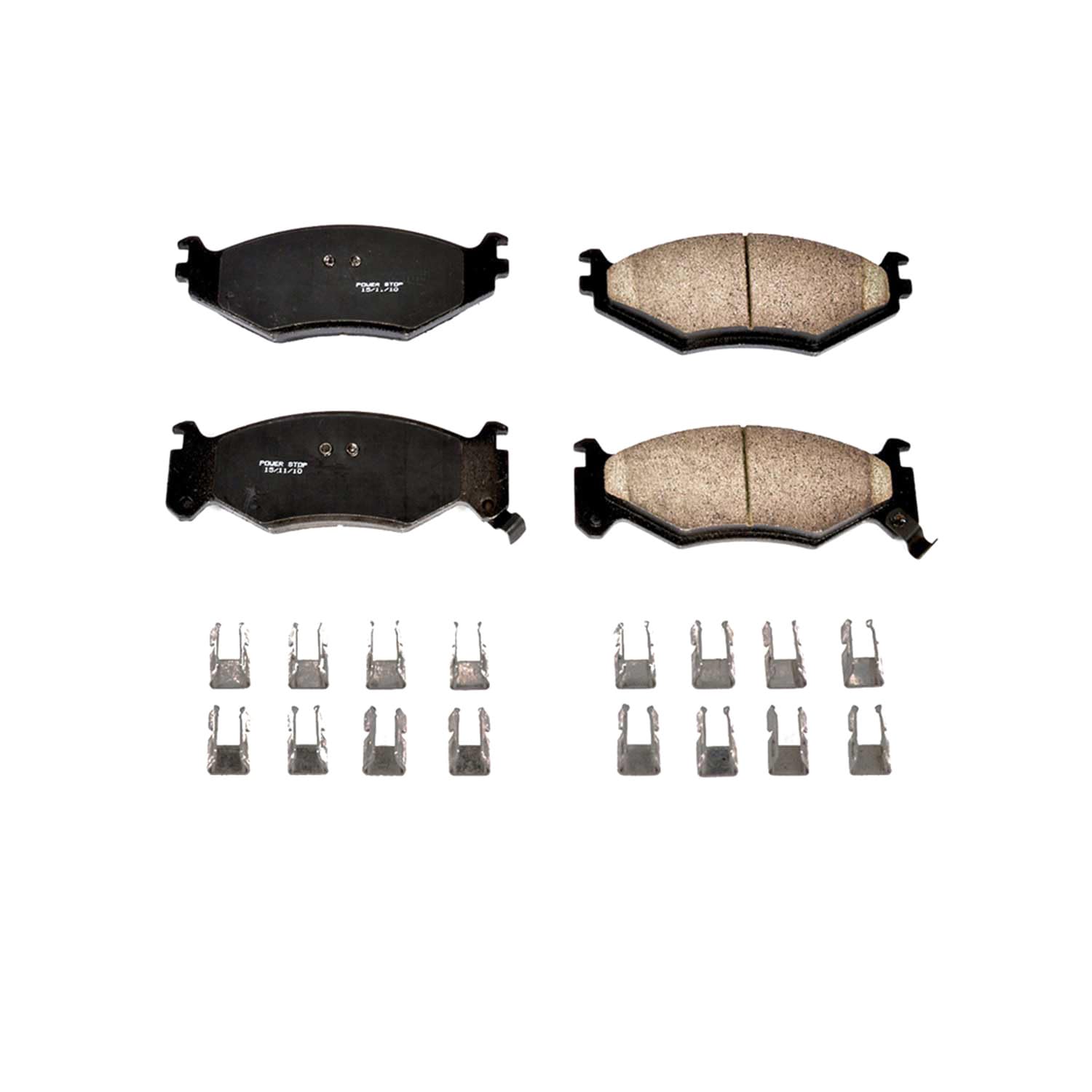 Power Stop Front Brake Kit For Chrysler Daytona 1991-92 |Dodge Caravan 1992-95 |LeBaron 1991-94 |Town & Country 1991-94 |Daytona 1991-92 - Ceramic Brake Pads With Installation Hardware, 17-522