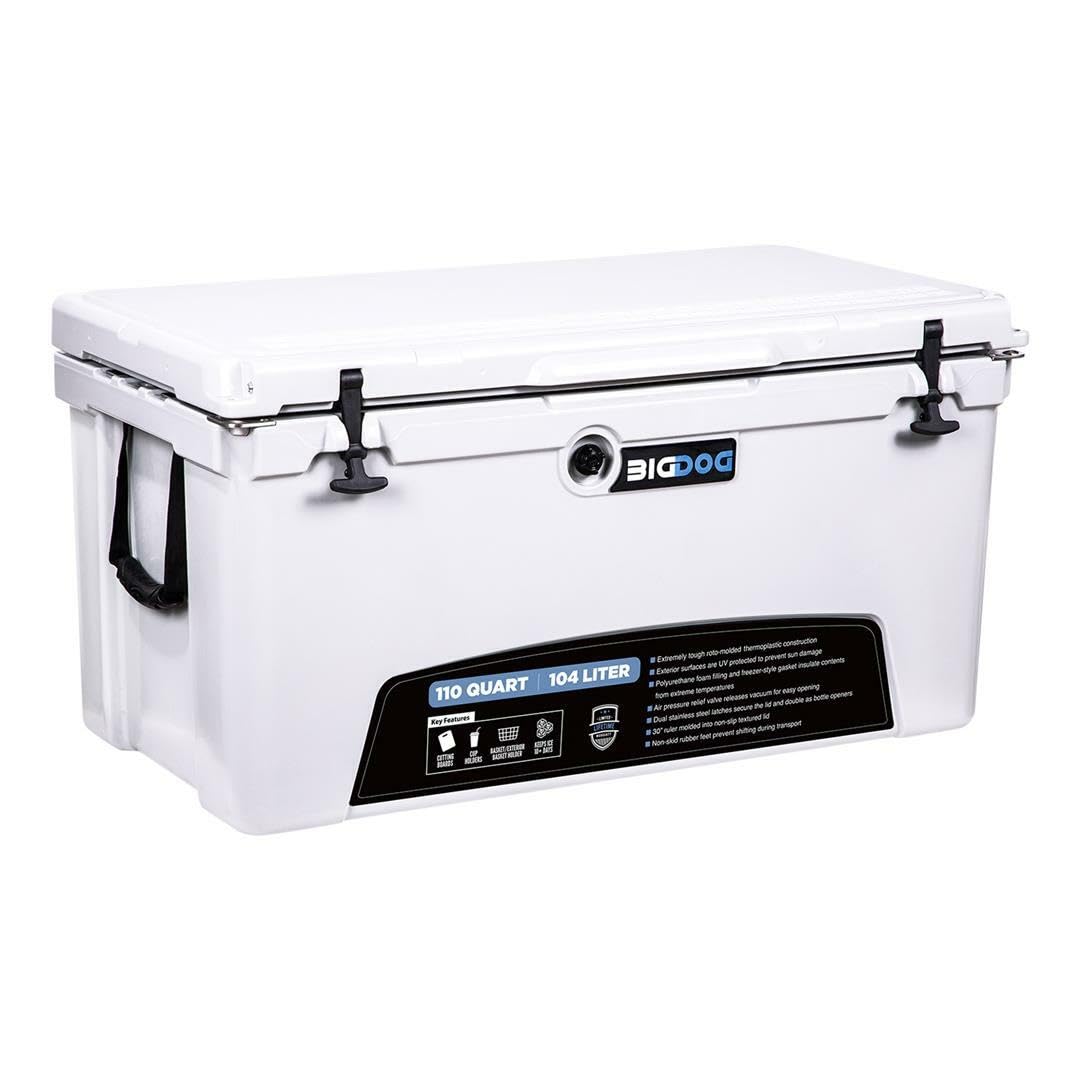 Husky BDC110 Towing 110 Quart White Plastic Ice Chest