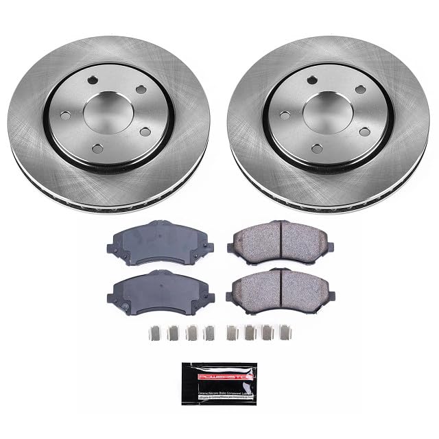 Power Stop Front KOE3118 Replacement Brake Pad and Rotor Kit For Chrysler Town & Country | Dodge Grand Caravan | Dodge Journey | VW Volkswagen Routan [Single Piston Caliper Models]