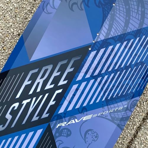 Rave Sports Wakeboard and Bindings Package Freestyle with Striker Boots, Blue/Black