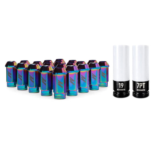 Mishimoto Locking Aluminum Lug Nuts M12x1.5, 20pc Set, Neo Chrome