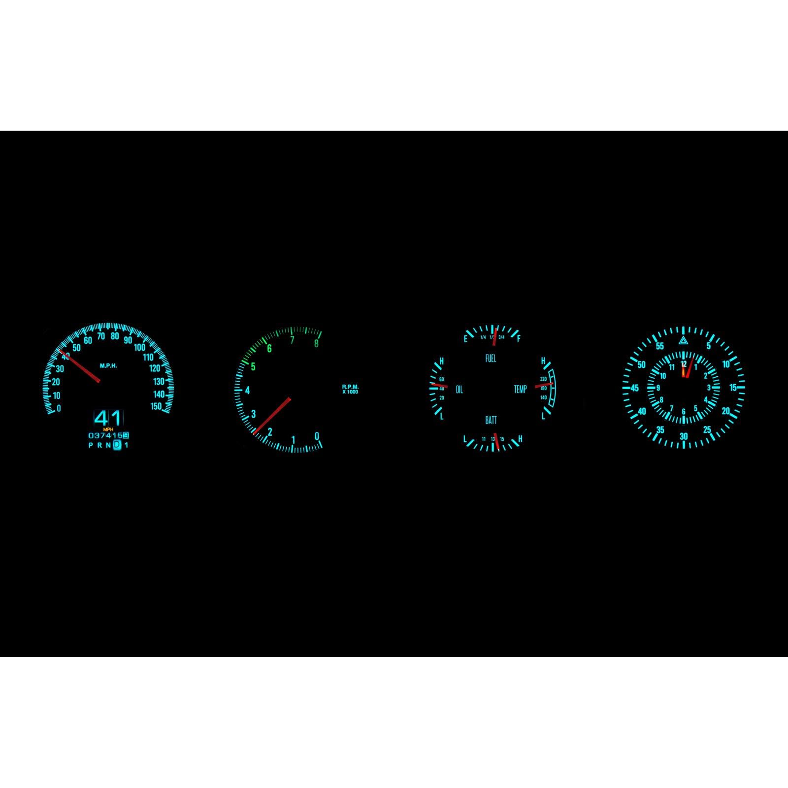 Dakota Digital Retrotech Gauge Instrument System RTX-70D-CLG-X Compatible with 1970-74 Challenger and 1970-74 Cuda with Rallye Dash
