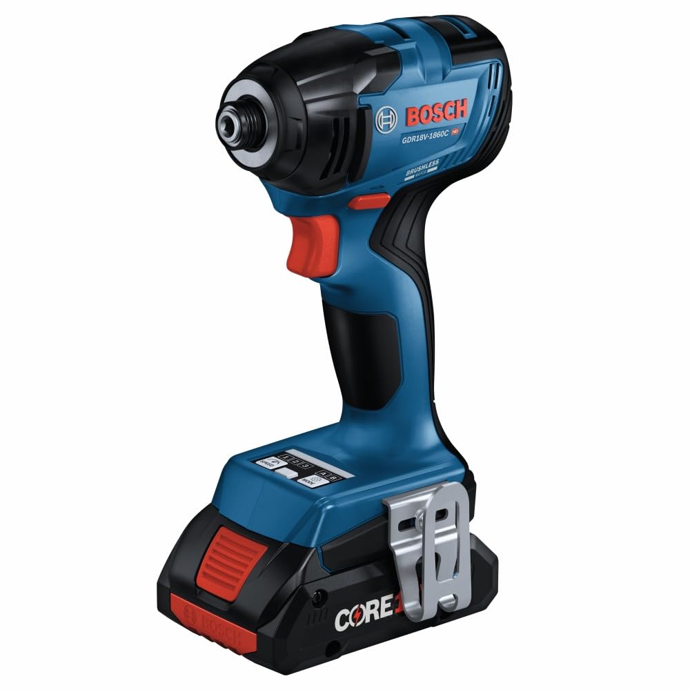 Bosch 18V GDR18V-1860CB25 Connected-Ready 1/4 In. Hex Impact Driver Kit with (2) CORE18V® 4 Ah Advanced Power Batteries and (1) Connectivity Module