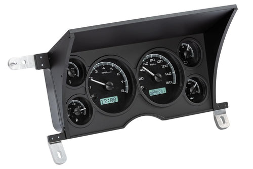 Dakota Digital VHX-86C-S-10-K-W Analog Dash Gauge System with Compatible 1986-93 Chevy/GMC S-10/ S-15 Pickups and 1986-94 S-10/ S-15 Blazers/Jimmy, Black Alloy Style, White Backlighting