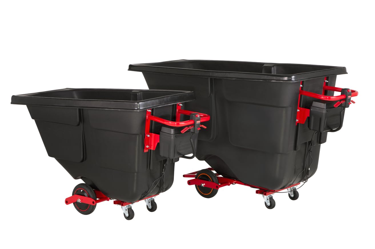 Motorized Rubbermaid Commercial Products Rotomolded Tilt Truck, 1.0 Cu. Yd.