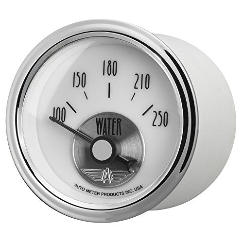 Auto Meter Prestige Pearl 2-1/16" Electric Water Temperature Gauge 2039 (100-250 Degree F, 52.4mm)