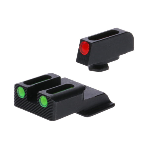 Fiber-Optic Handgun Night Sight TRUGLO | Compact Durable Snag-Resistant High-Visibility Red Front & Green Rear Sight, Compatible with S&W M&P EZ 380 Handguns