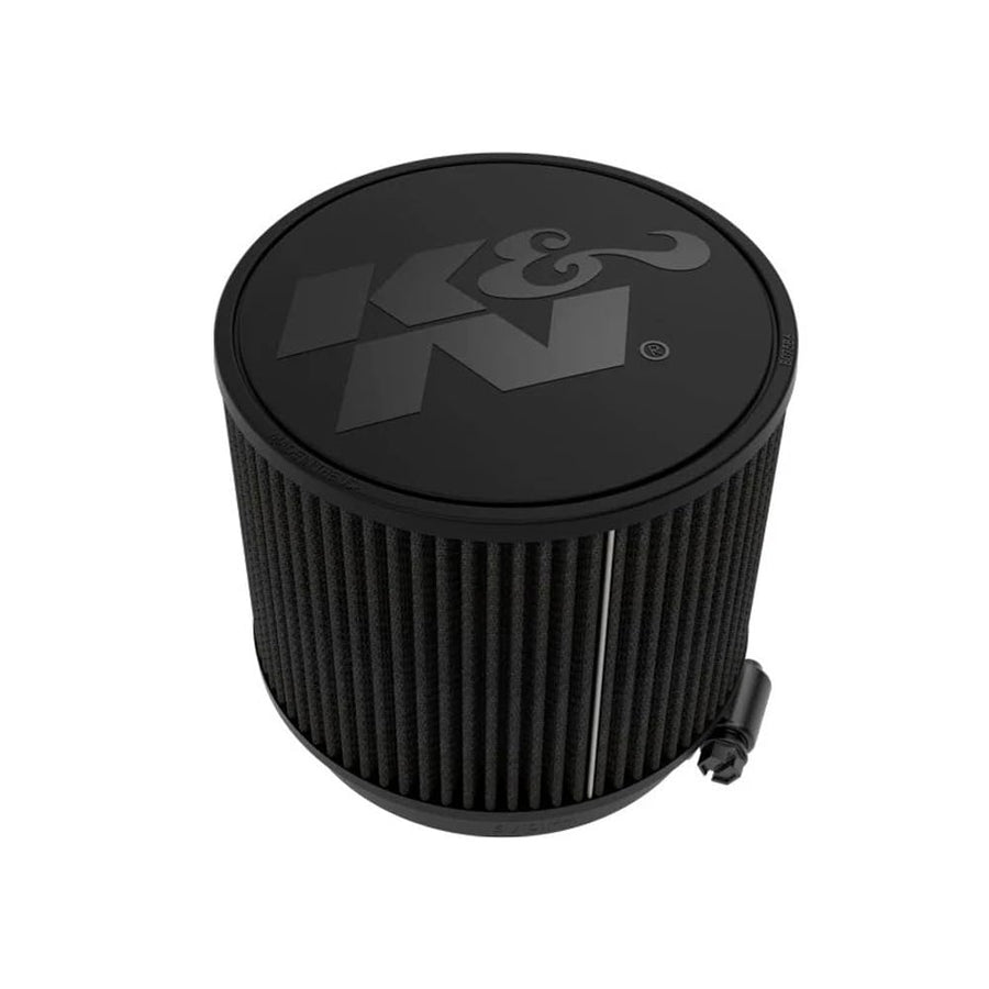 K&N Lifetime Dryflow Universal Clamp-On Air Filter: Washable, Oil-Free, Dry Synthetic: Flange Diameter: 6 In, Filter Height: 6 In, Flange Length: 1 In, Type: Dry Synthetic, RC-3123HBK
