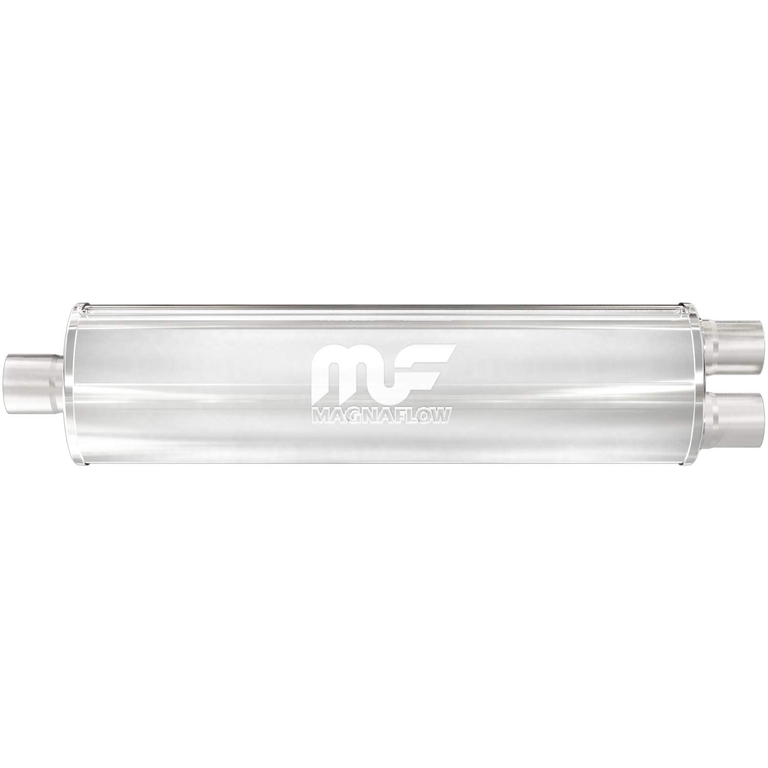 Performance MagnaFlow Exhaust Muffler 12762: 3"/2.5" Inlet/Outlet, 7x7x30" Round, Stainless Steel, Satin Finish