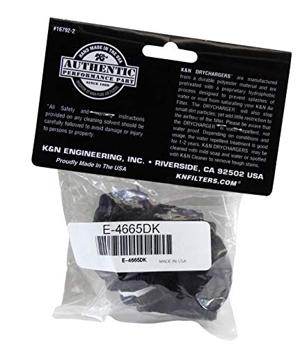 K&N Black E-4665DK Drycharger Filter Wrap - for Your E-4665 Filter