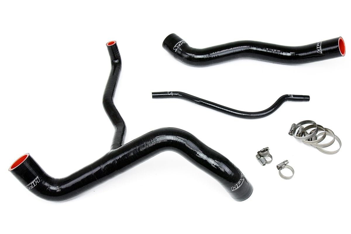 Black HPS 57-1304-BLK Silicone Radiator Coolant Hose Kit