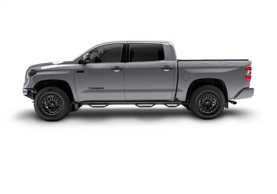 N-Fab Steps Nerf | Gloss Black, Wheel-to-Wheel w/ Bed Access | C07100QC-6 | Fits 2007-2013 Chevrolet/GMC 1500, 2007-2010 2500/3500 Extended Cab 6.5' Standard Bed, SRW Gas/Diesel