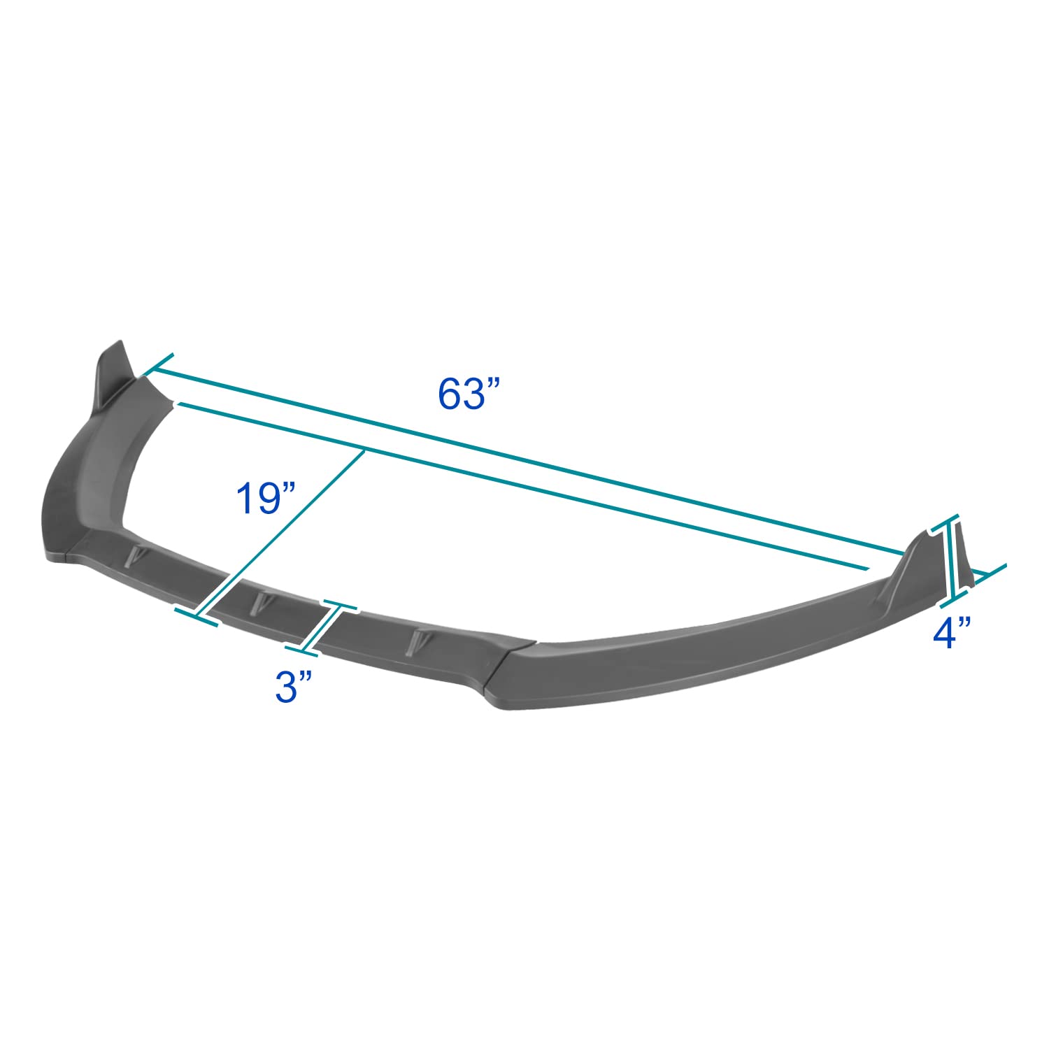Matte Black Spec-D Tuning Front Bumper Lip Spoiler Splitter Compatible with 2014-2019 Ford Fiesta S SE Titanium