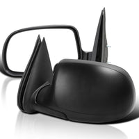Manual Side Mirrors Spec-D Tuning Black Compatible with 1999-2002 Chevy Silverado, Left + Right Pair
