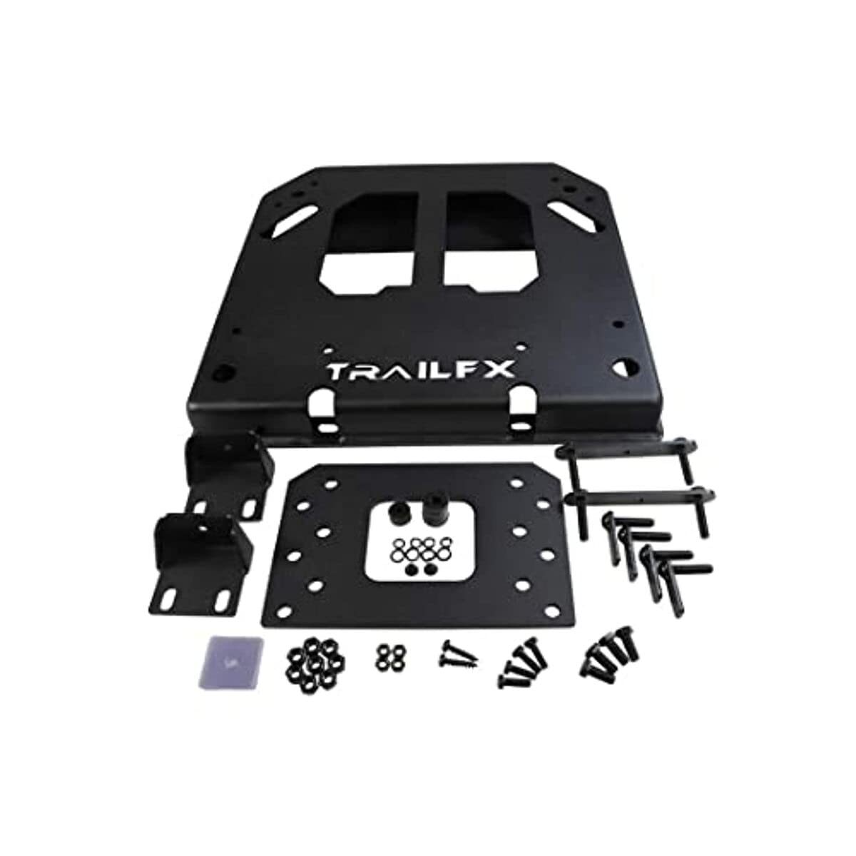 Spare Tire Carrier Spacer Trailfx BR009T for Ford Bronco 2021-2025 Matte Black Powder Coated 6-Gauge Steel Tailgate Mounted Fits Up to 35 Inch Tires