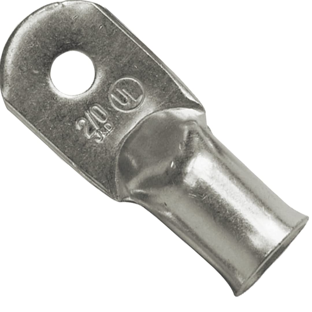 Marine Grade Ancor 242265 Heavy Duty Electrical Tinned Copper Lugs (2-Gauge, Size 5/16 Screw, 25-Pack)