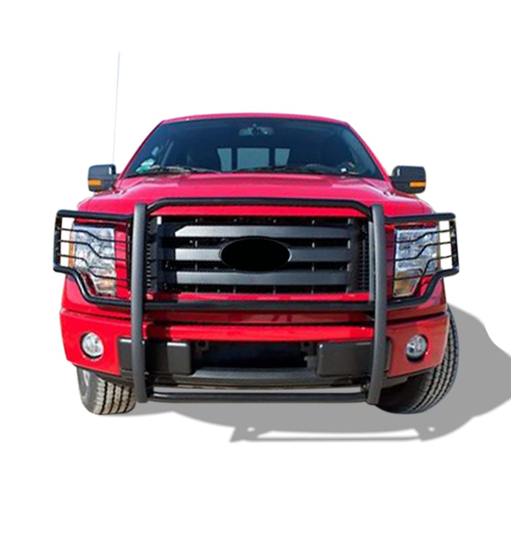 Bumper Guard Black Horse Grille brush Modular Black Compatible with 2009-2014 Ford F-150-17FP30MA