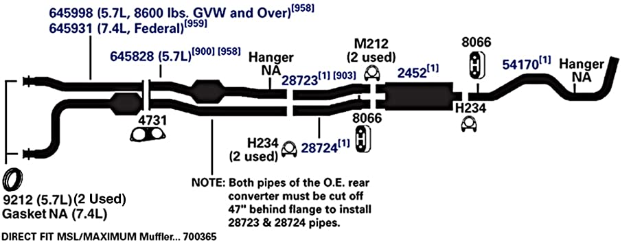 Exhaust Pipe AP Exhaust Products 28723