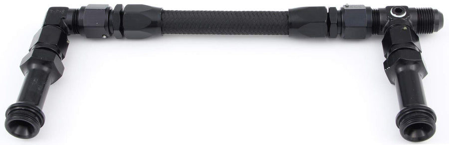 Black Fragola 930003-BL Size (-8) x 7/8-20 Dual Inlet 4150 Fuel Line Kit
