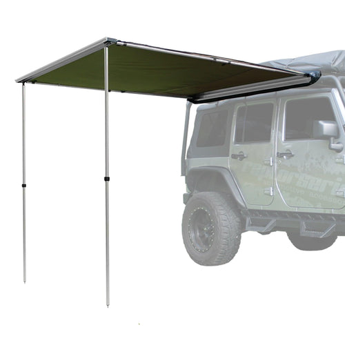 Rooftop OFFGRID Awning Olive Drab Polyester - 6.5ft x 8.2ft Pull-Out Roof Top Awning