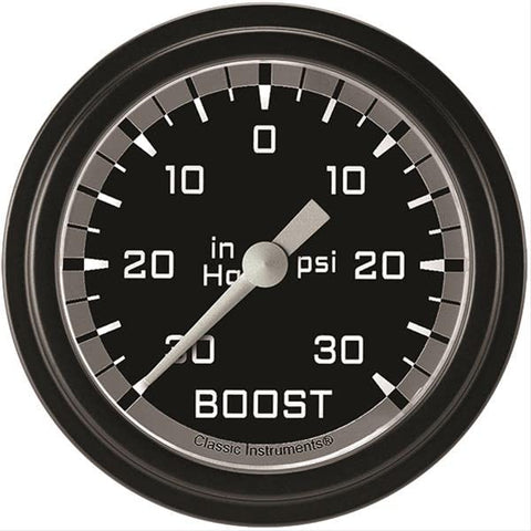 AX341GBLF Classic Instruments Gray 2-5/8" Boost/Vacuum Gauge AutoCross
