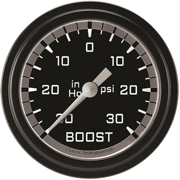 AX341GBLF Classic Instruments Gray 2-5/8" Boost/Vacuum Gauge AutoCross