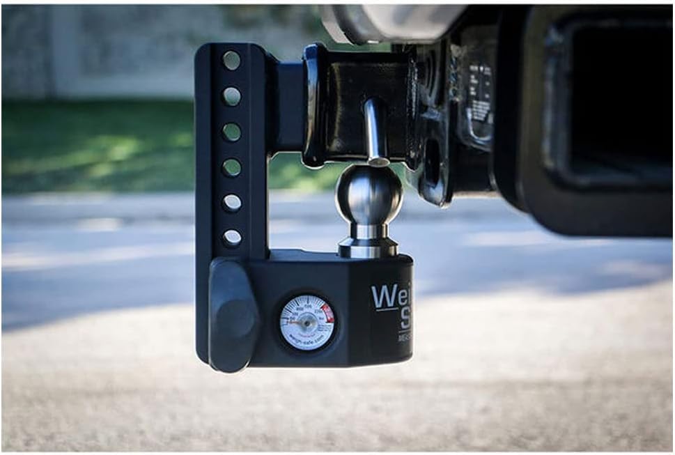 Weigh Safe Drop Steel Hitch - Adjustable Trailer Hitch with Ball Mount - Designed for 2.5" Receivers - Includes 2 Tow Balls - 6" Drop Hitch, 22,000 lbs GTW, 2-Piece Lock Set