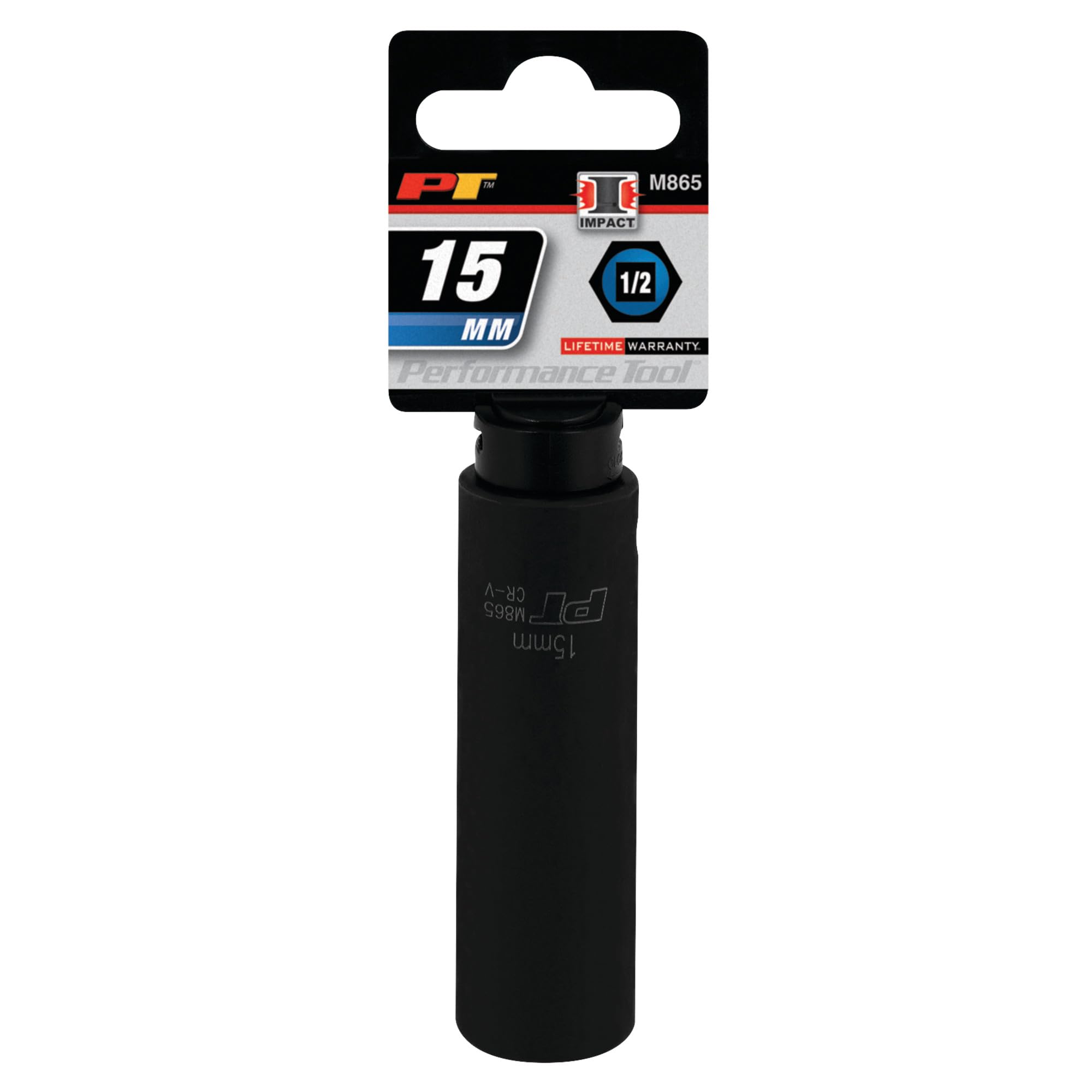 15mm Deep Wall Impact Socket Performance Tool M865, 1 Pack