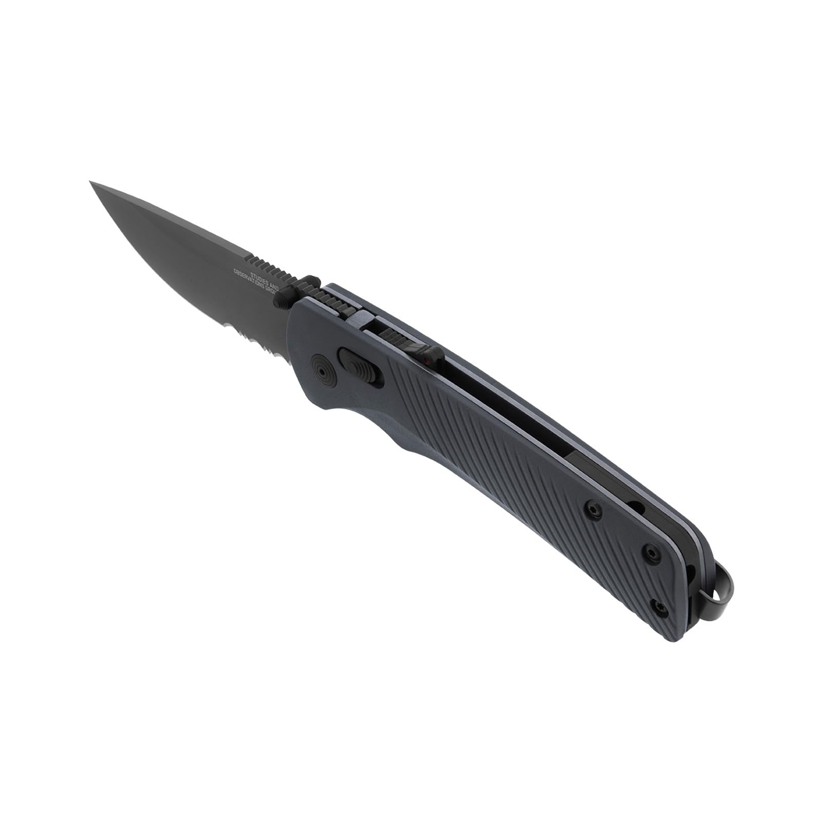 SOG Flash AT Ambidextrous Daily Carry Partially Serrated Pocket Folding Knife | Ergonomic Handle | D2 Steel Blade, Urban Grey