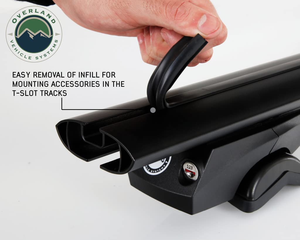 Freedom Bar Combo Mounting Kit - 4 Pieces Black Factory Side Rail Mount and 55" Black Straight Crossbars
