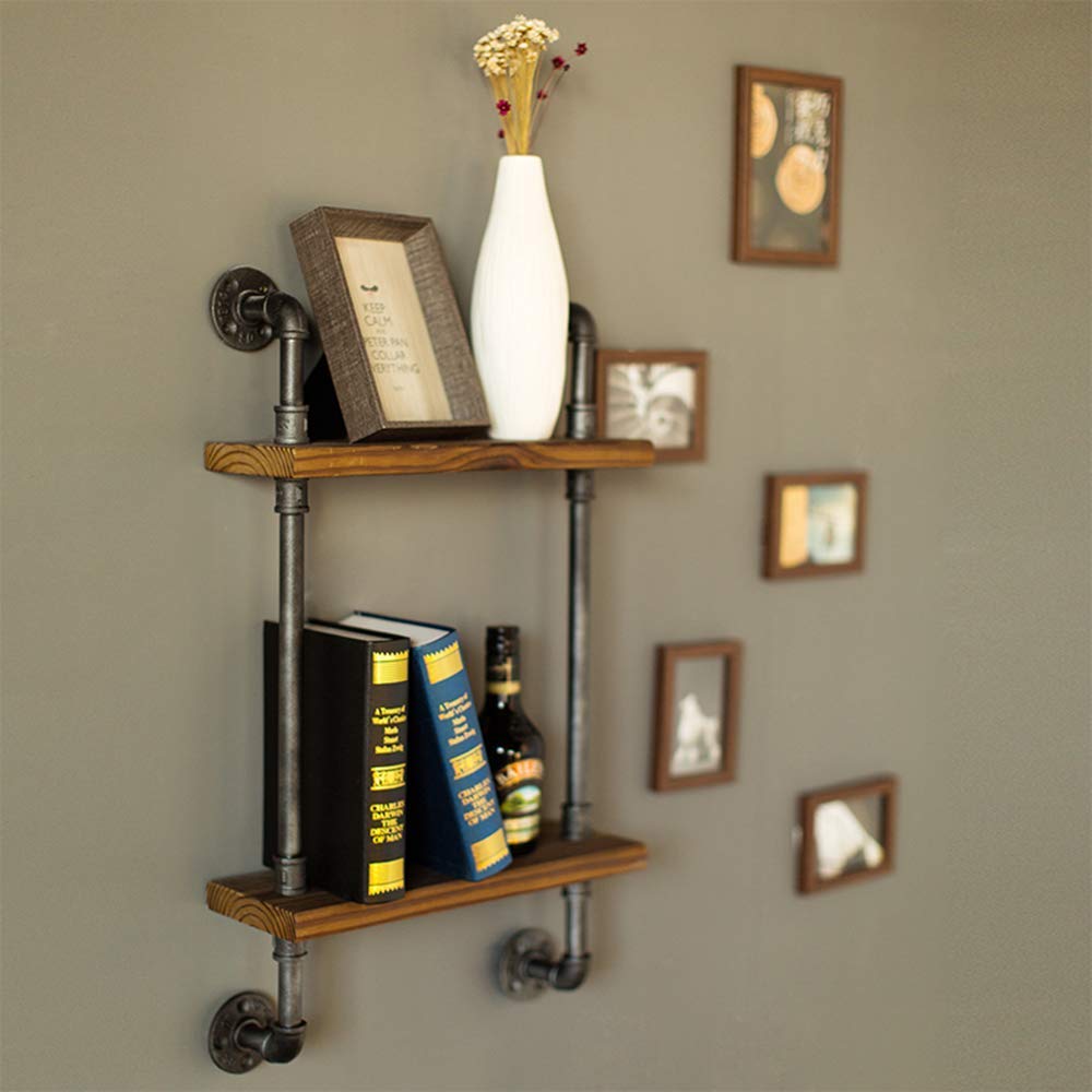YIMJ Towel Racks Coat Rack Bathroom Old Industrial Wrought Iron Pipe Wall Shelves Wall Shelf Racks Clapboard Creative Towel Rack Bathroom