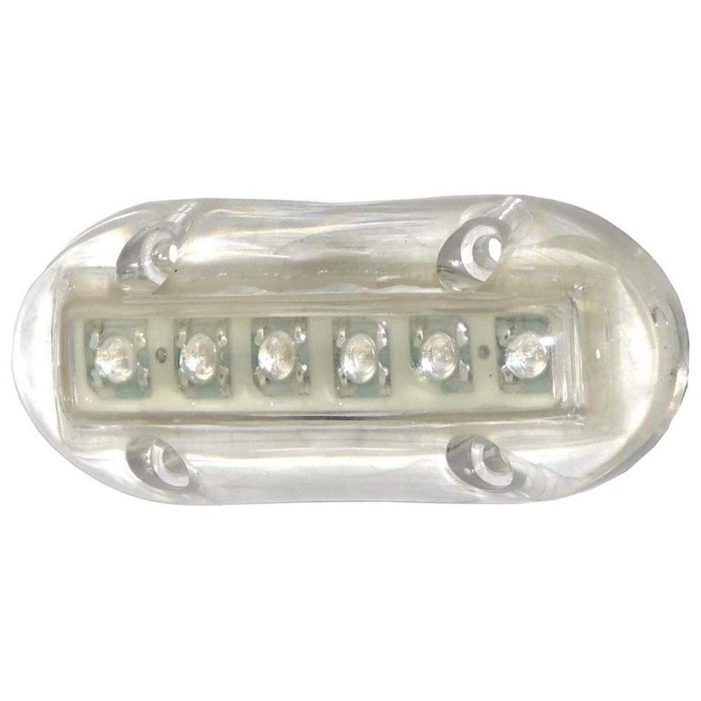 T-H Marine Underwater High-Intensity LED Boat Lights - Waterproof Surface Mount Lighting for Night Fishing & Recreational Use - 180 Lumens, Long Life, Low Power Draw - White Light