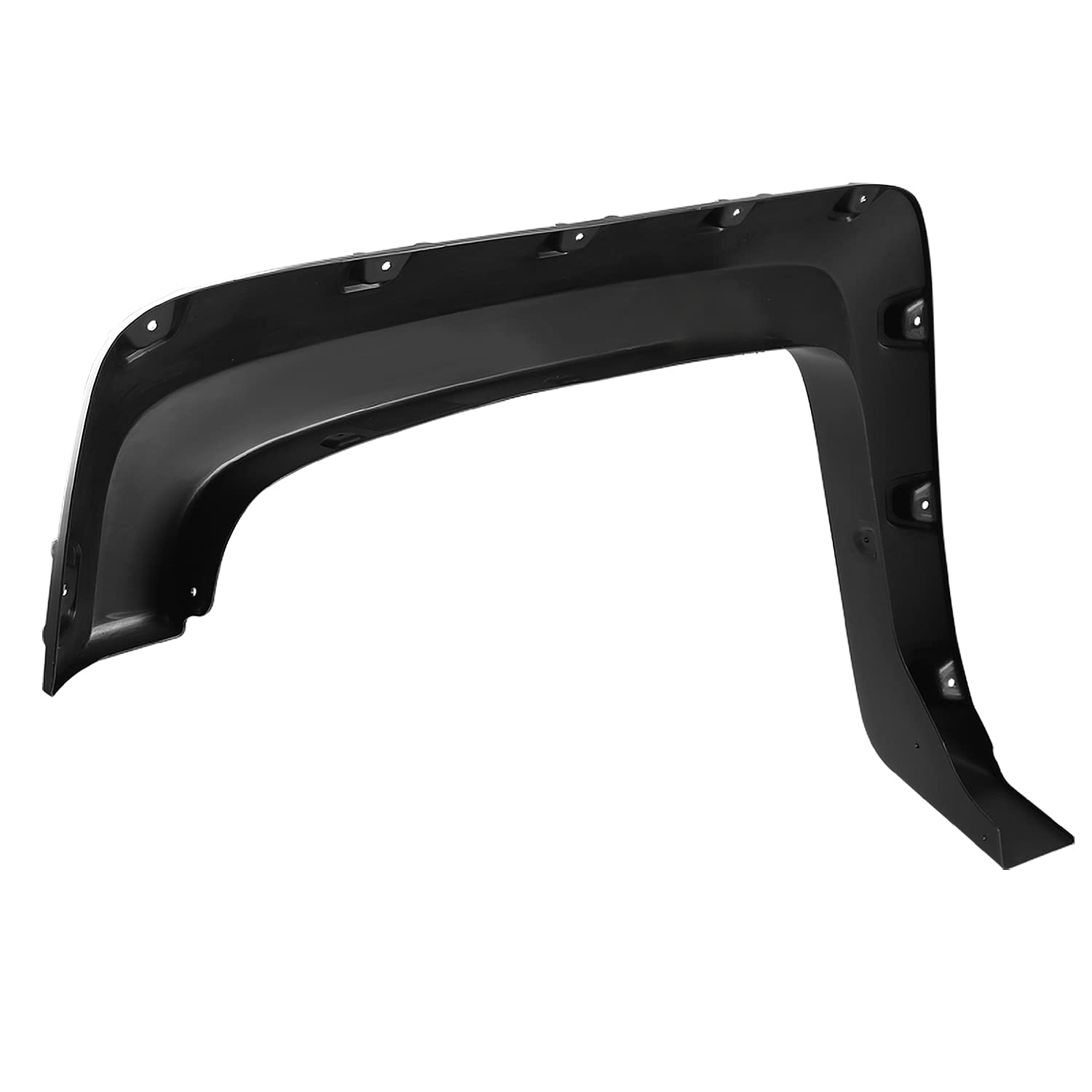 4PC Spec-D Tuning Front + Rear Smooth Bolt On Pocket Style Fender Flares Compatible with 2014-2018 Chevy Silverado 1500 2500HD 3500HD