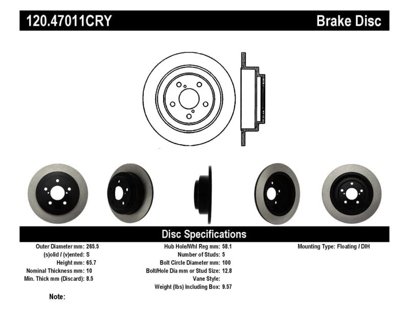 120.47011CRY Centric Brake Rotor