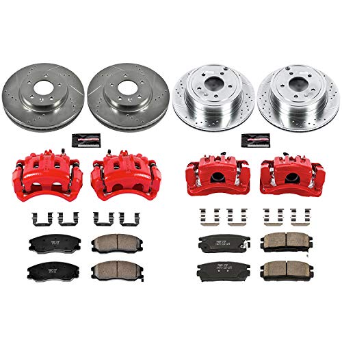 Power Stop Z23 Evolution Sport Front & Rear Caliper Brake Kit- Brake Rotor, Brake Caliper and Carbon-Fiber Ceramic Brake Pads