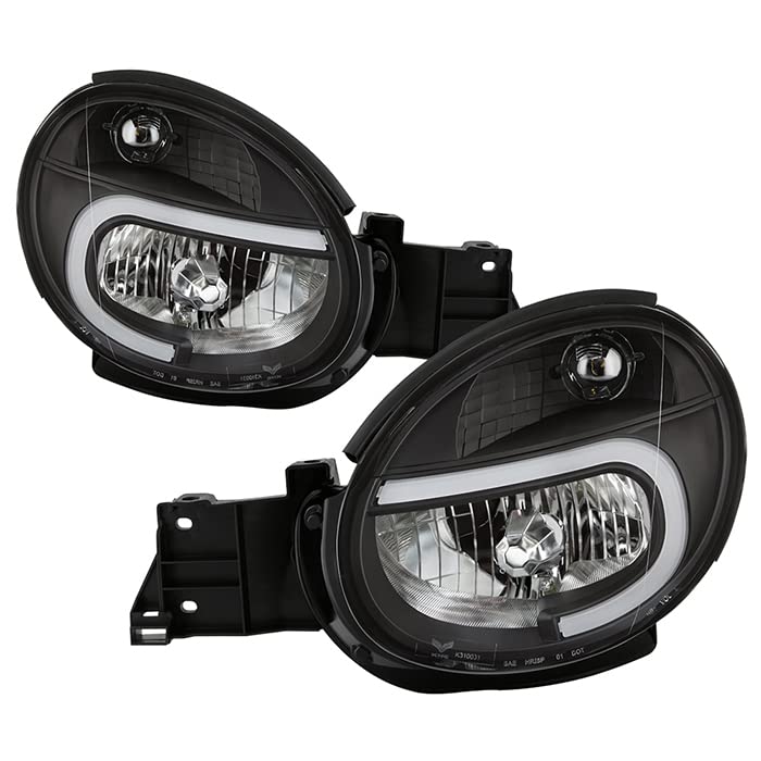 Headlights Xtune With Light Tube DRL (HD-JH-SI02-LB-BK) (Akkon)
