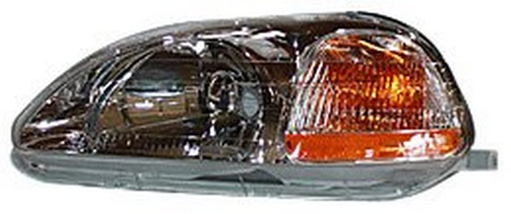 Left Headlight Assembly TYC Compatible with 1996-1998 Honda Civic