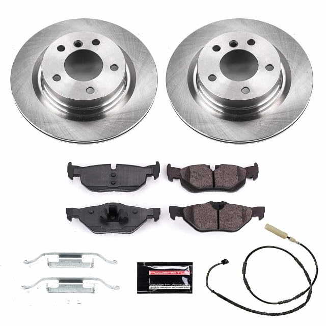 Power Stop KOE6348 Rear Replacement Brake Kit-OE Brake Rotors & Ceramic Brake Pads For BMW 128i 2010-2013 [Model Specific]