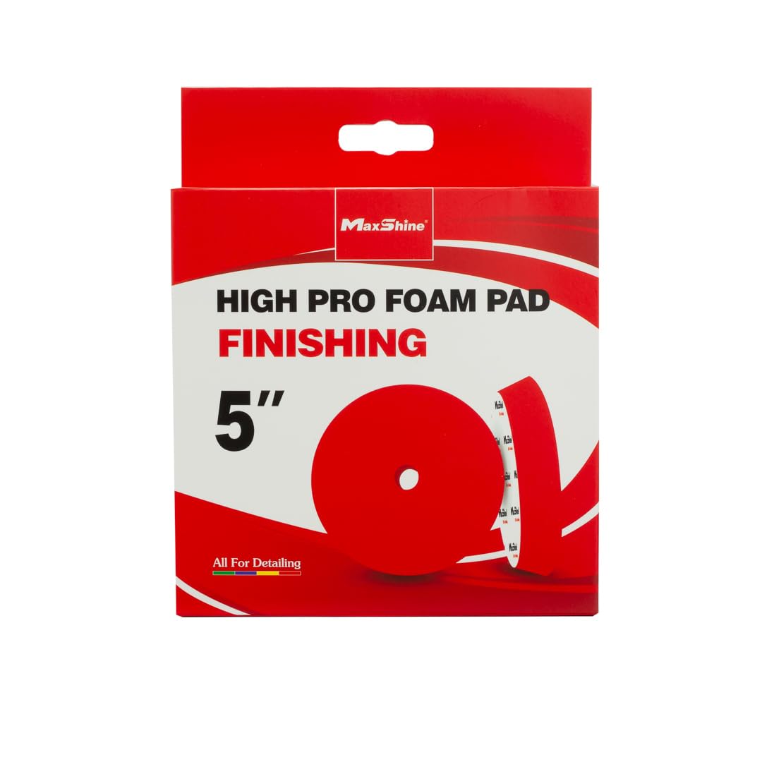5” Maxshine Universal High Foam Finishing Polishing Pad with Center Hole | Professional Foam Pad for Car Detailing, Paint Refinement & Enhancement | Removes Heavy Defects, Swirls & Scratches