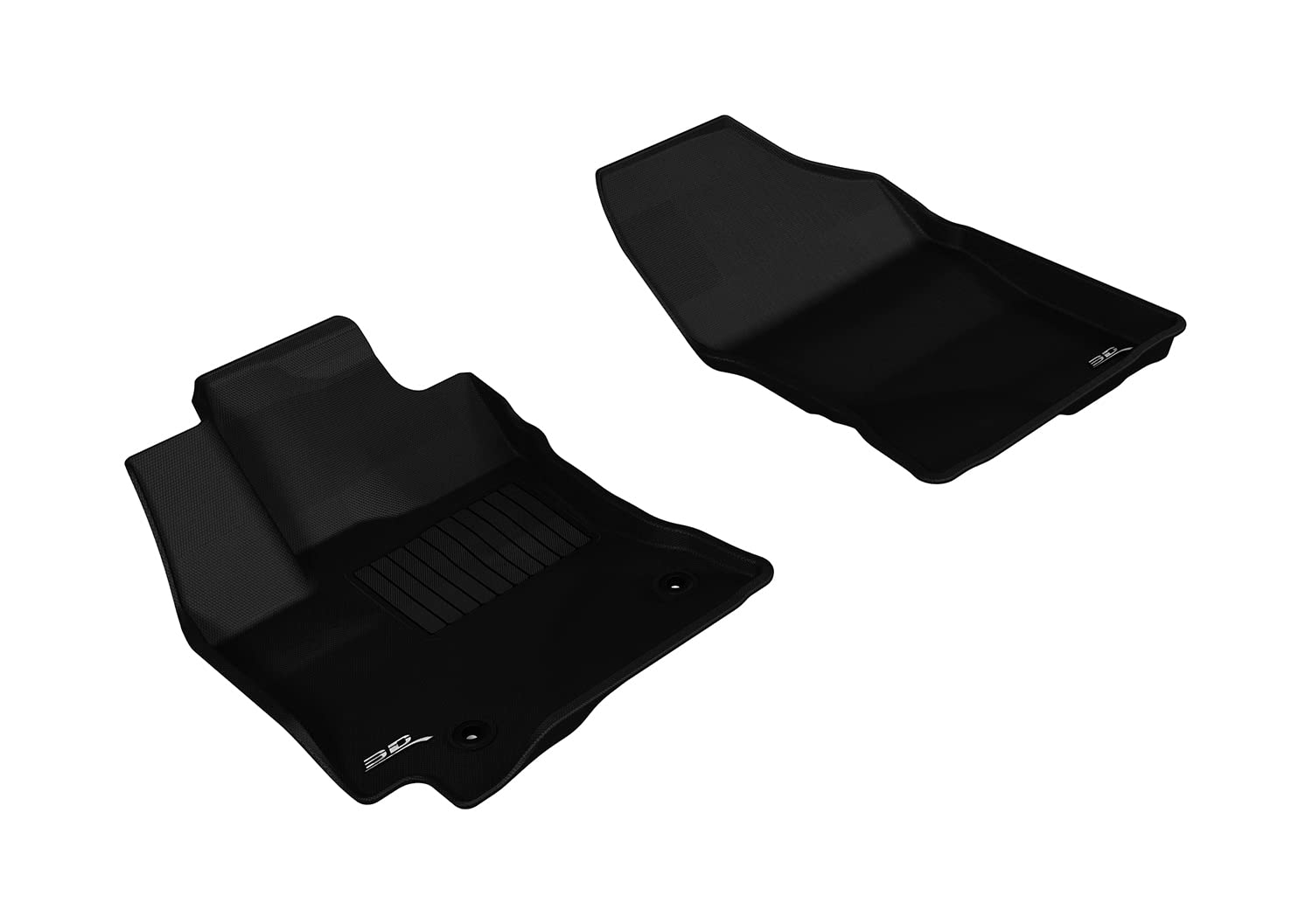 3D MAXpider Floor Mats All-Weather for Toyota Corolla 2014-2019 Custom Fit Car Liners, Kagu Series (1st Row, Black) (L1TY13711509)